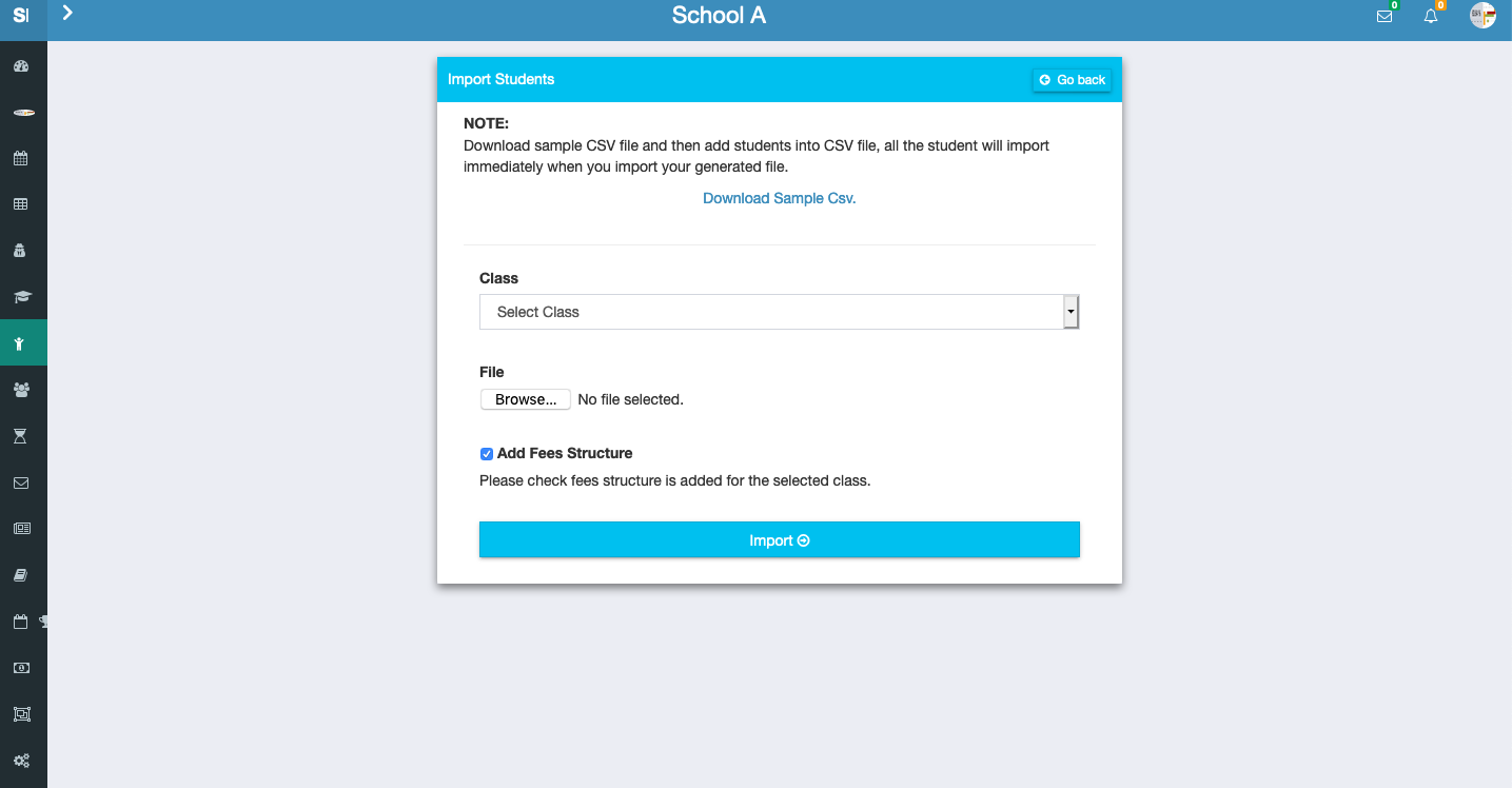 Importing student data into Schoolites using a CSV file